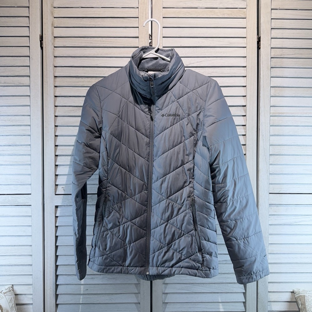 The North Face Quilted Down‎ Puffer Jacket Silver/Women's Size S